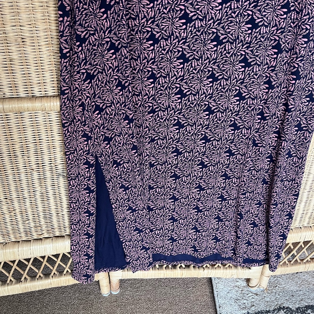 NWOT Coolibar Dounelle Maxi Dress - UPF 50+ Navy and Pink Patterned Dress - Picture 5 of 9